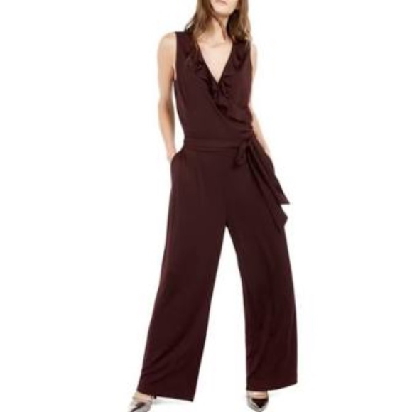 Alfani Sleeveless Knit Ruffle Jumpsuit - Picture 1 of 7